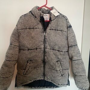 NWT LNDN Faded Gray Oversized Puffer Jacket